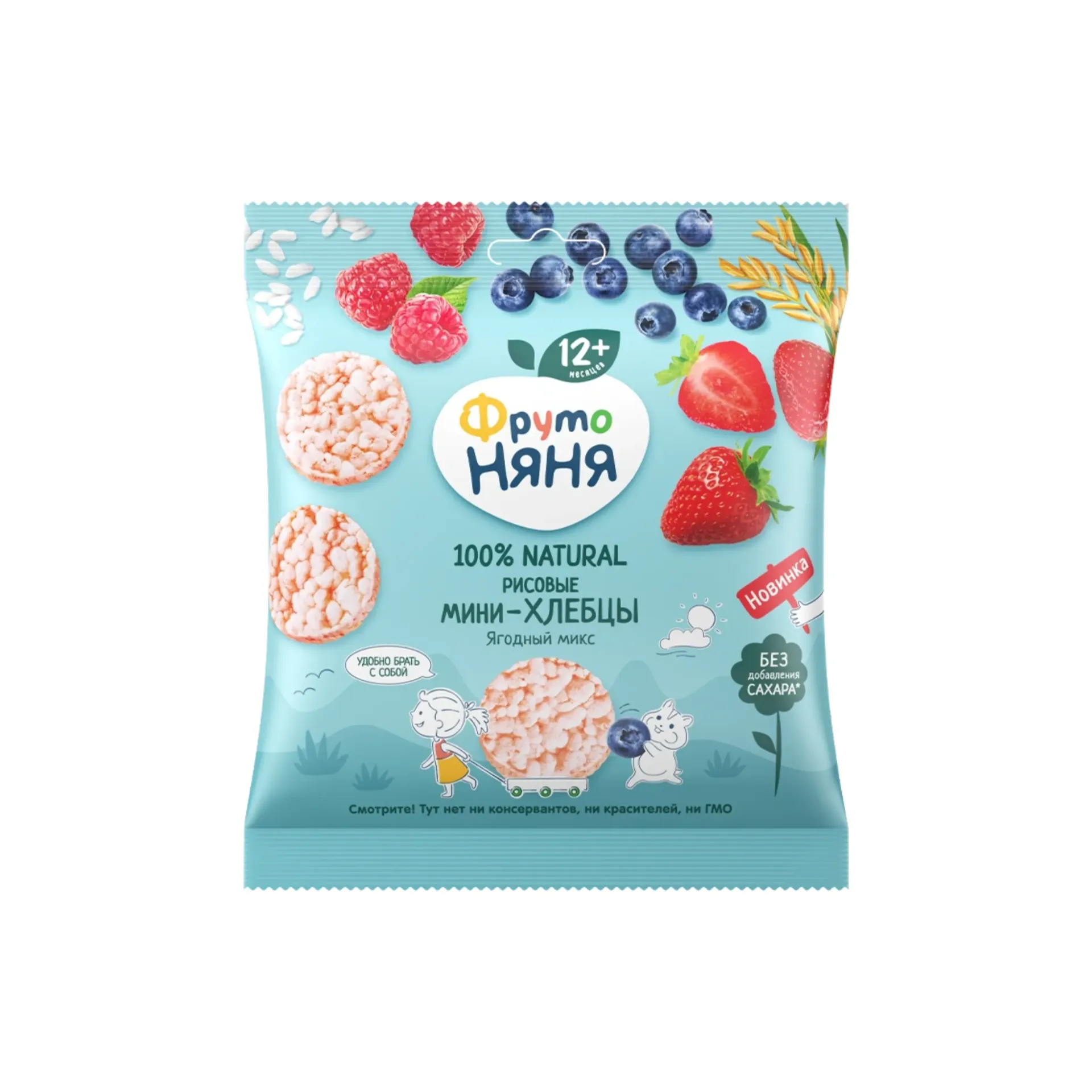 [43003413] Fruto Nanny, "Rice Crisps" Apple, Strawberry, Blueberry and Raspberry 30 g.