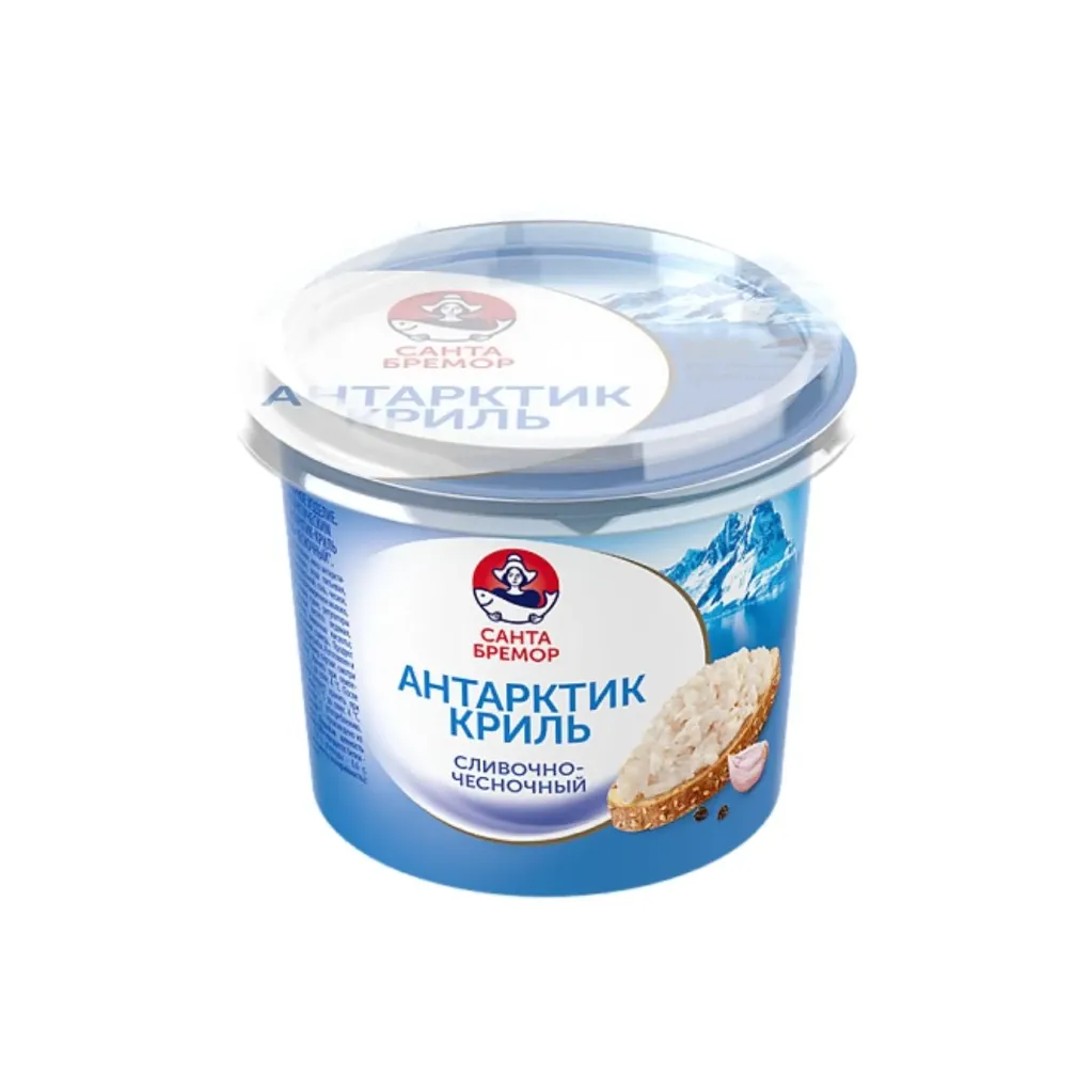 [4810168035808] Santa Bremor, Spread with Antarctic krill "Antarctic krill in creamy-garlic sauce" 150 g.