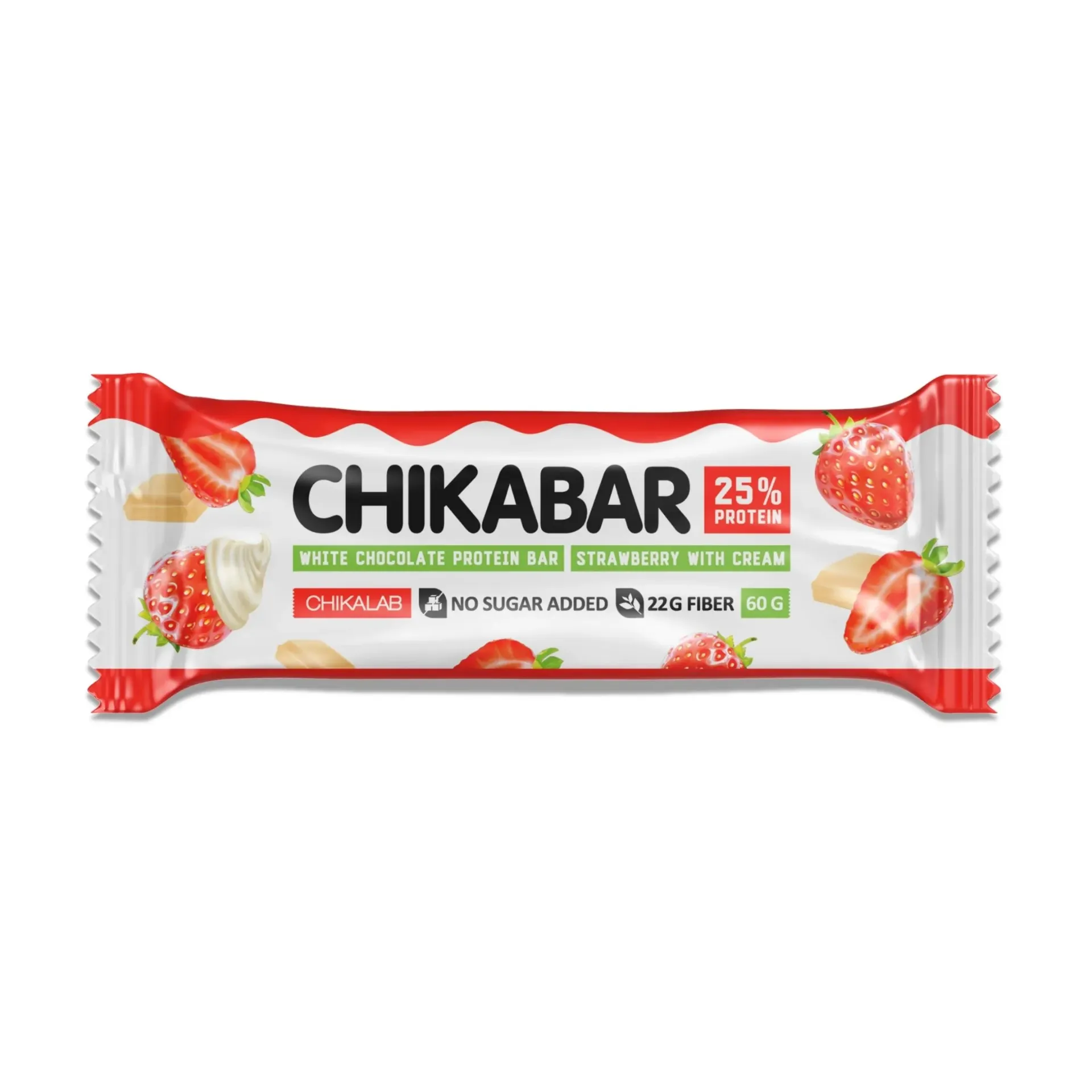 Chikalab Chocolate covered protein bar with filling Strawberry, 60 g.