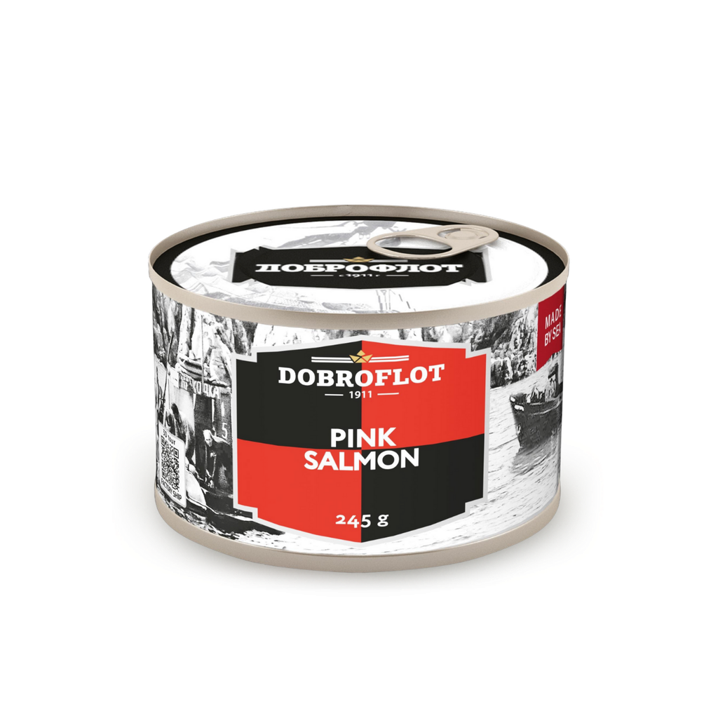 [4680009030336] Доброфлот, Горбуша в рассоле, 245 г.