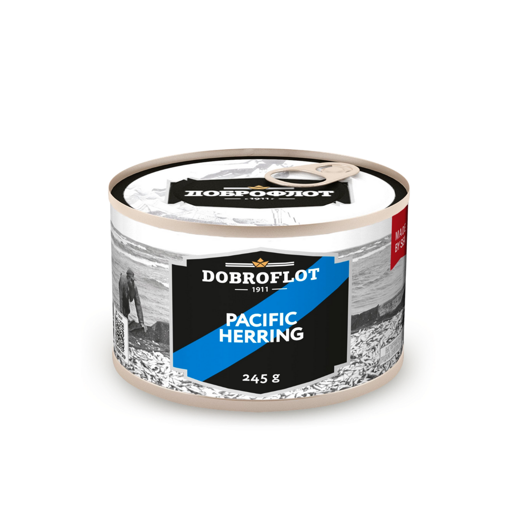 [4680009030350] Dobroflot Canned Pacific herring in brine, 245 g.