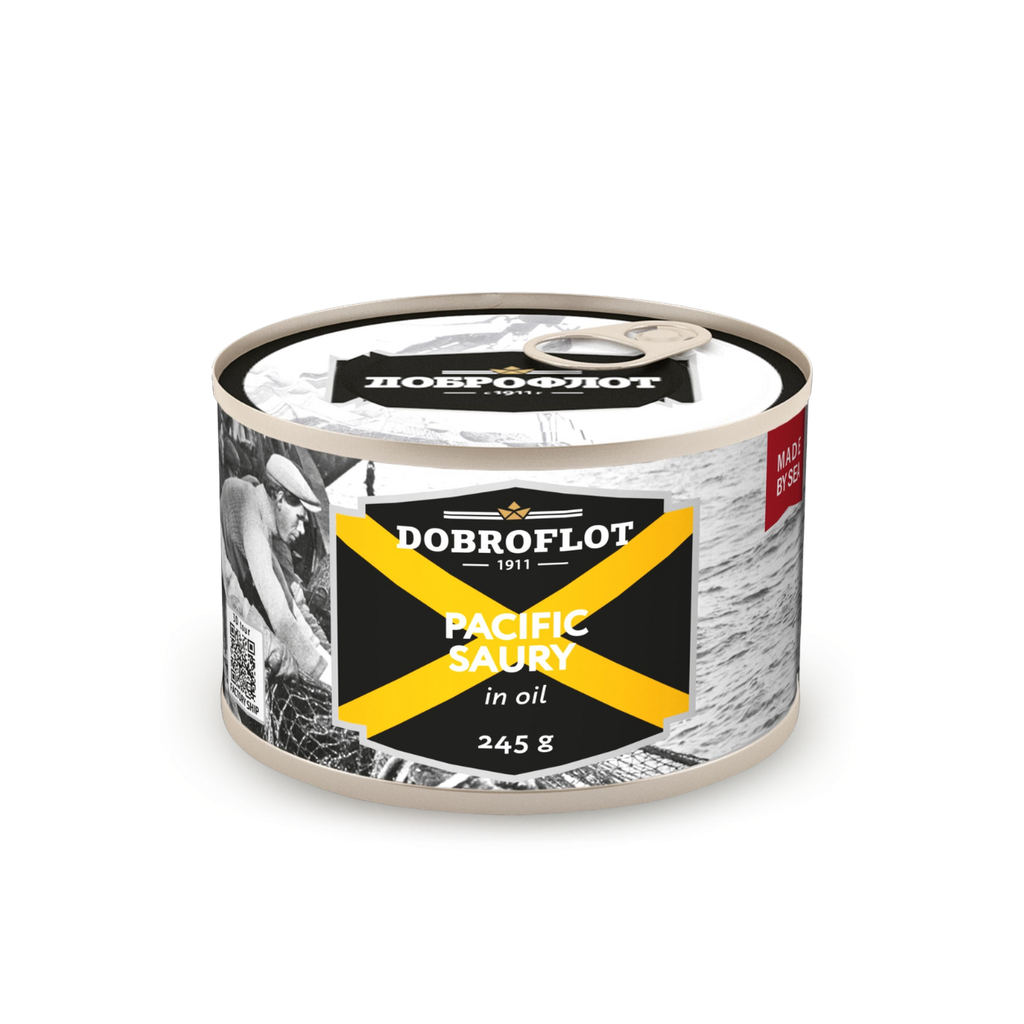 [4680009030329] Dobroflot Canned Pacific Saury in oil, 245 g.