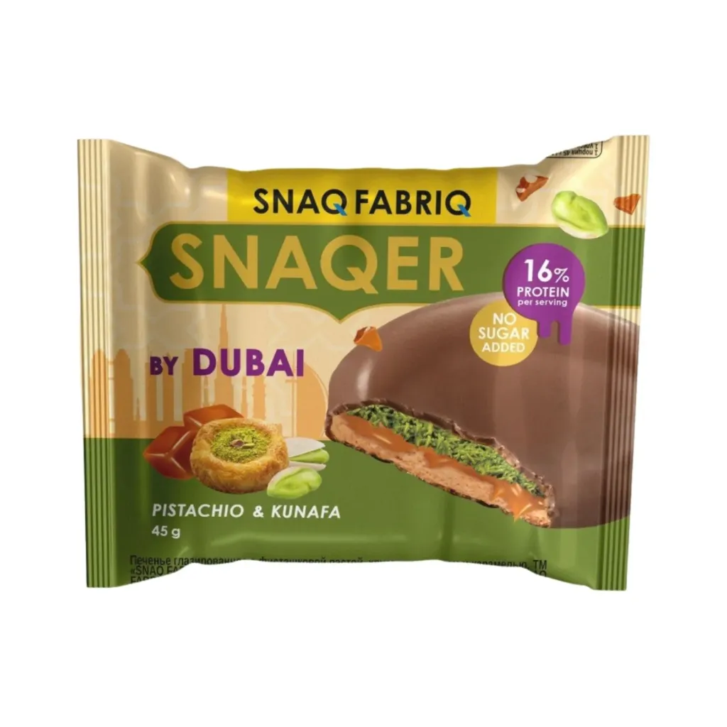 [4660298501496] Snaq Fabriq SNAQER Печенье Фисташка и кунафа 45 г.